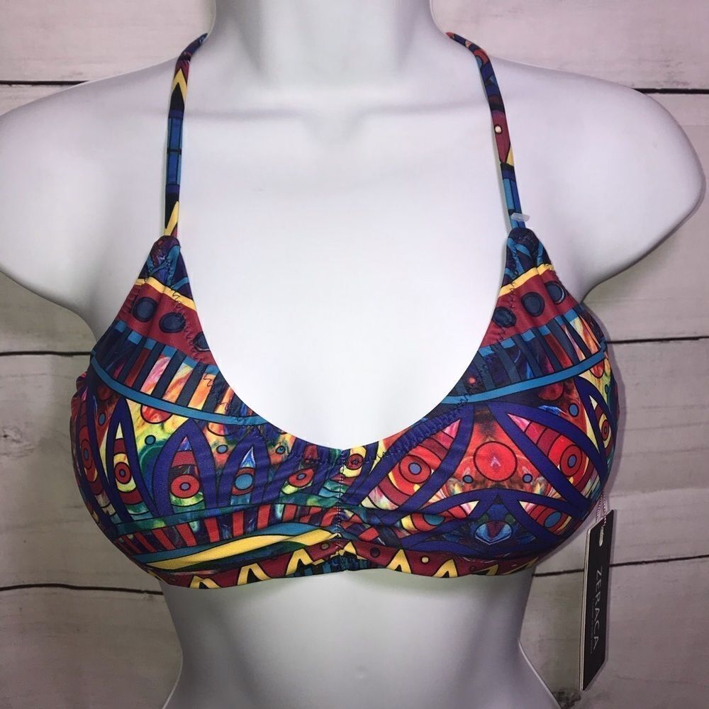 Zeraca Strap Side Bottom Halter Racerback Top